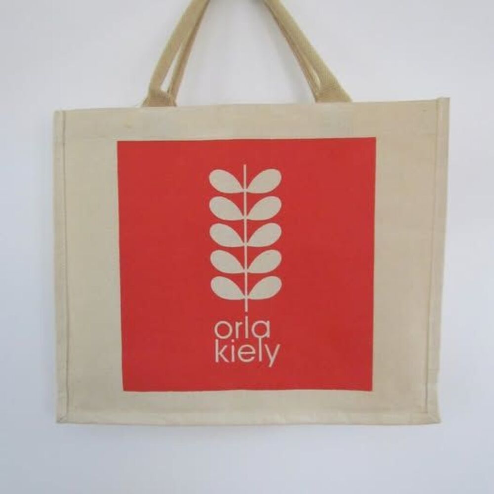 Brand New Orla Keily Jute Tote Bag Orange Beach Travel